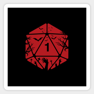 Dungeon Armory Halloween Special Spooky Polyhedral D20 Dice Magnet